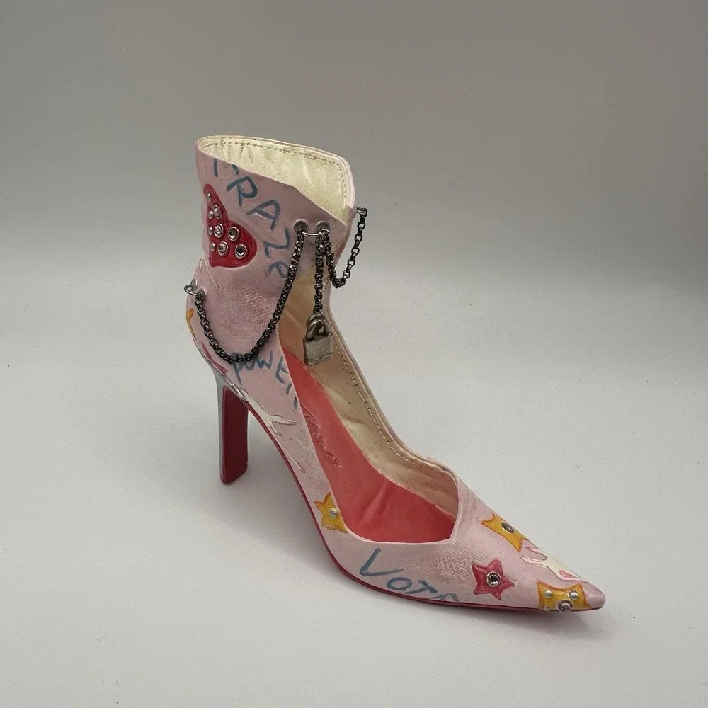 Just The Right Shoe 'GRAFFITI GURL, Pink By Lorraine Vail (Raine) Rare